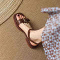 Flat Leather Sandals For Woman