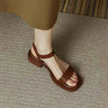 Flat Leather Sandals For Woman