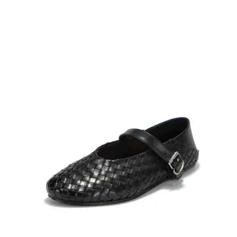 Flat Shoes Women's Round-toe Ballet Shoes Soft Leather