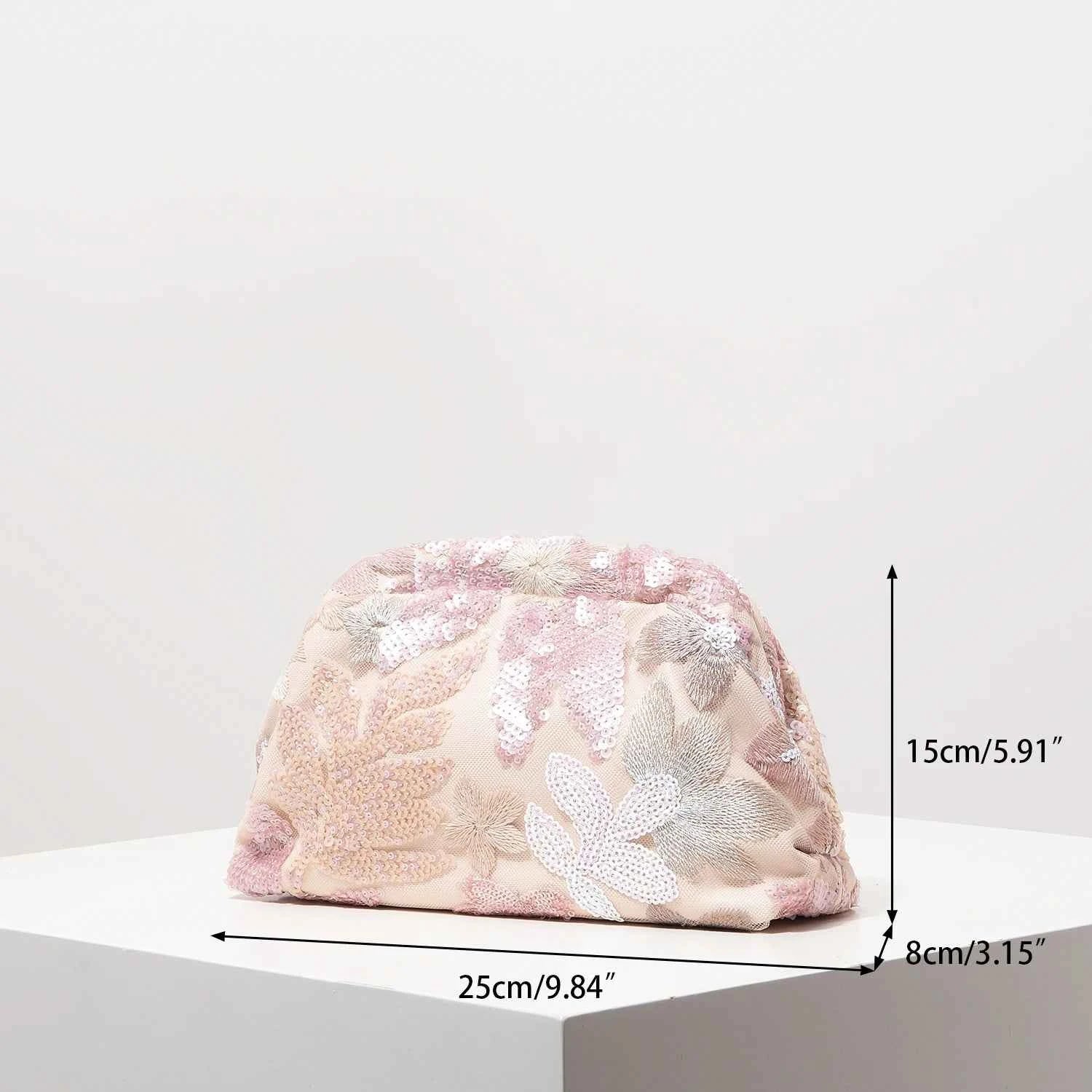 Floral Bag Sequin Clutch Bag For Women