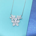 Floral Flower Necklace Elegant Pastoral - XL1201 White Gold Color - electronic accessories