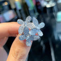 Flower Closed Ring Exquisite Pansy Super Shiny - electronic accessories