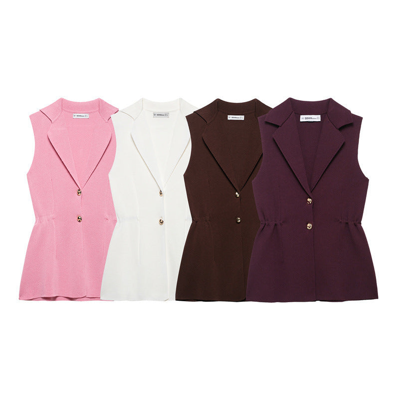 French Design Knitted Vest V-neck - electronic accessories