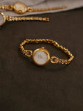 French Retro Gold Small Dial Flower-Shaped Bracelet Women’s Watch