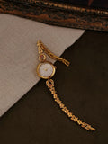French Retro Gold Small Dial Flower-Shaped Bracelet Women’s Watch