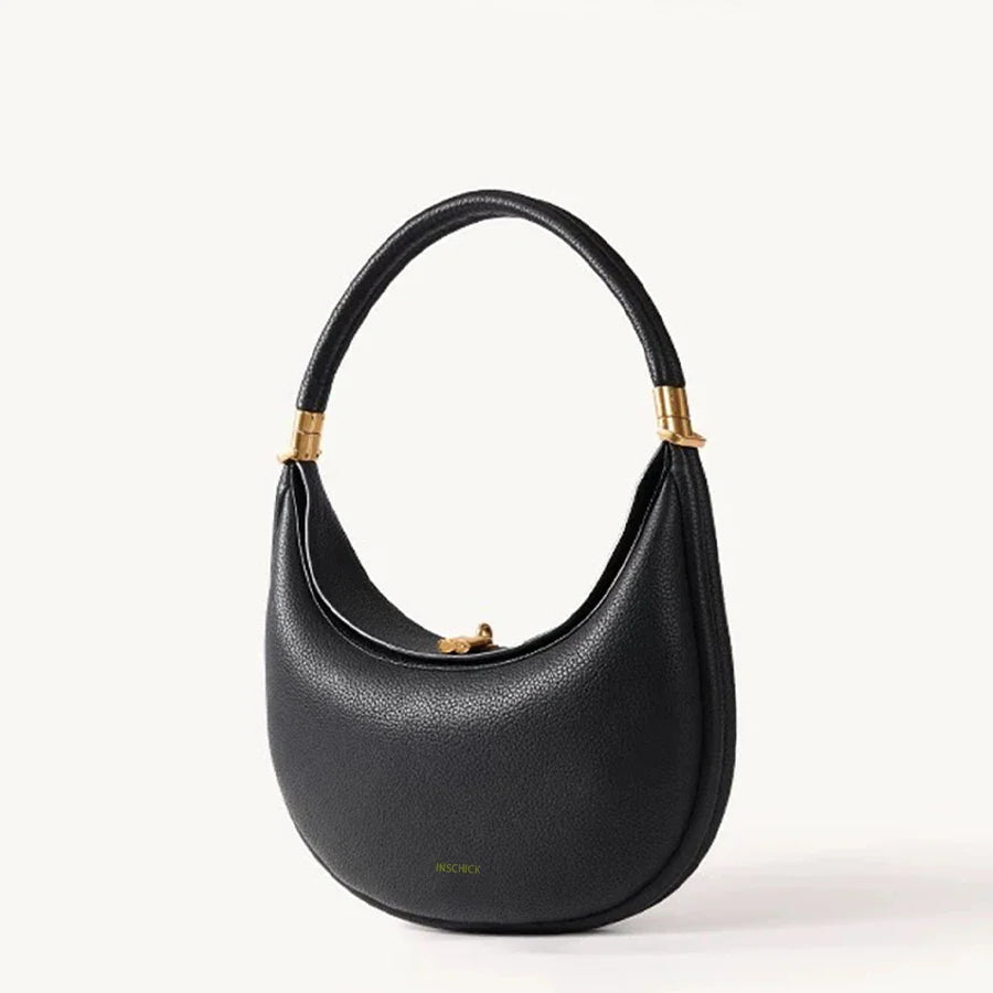 Fresh and Casual Versatile Pine Crescent Bag - black / (20cm<Max Length<30cm)