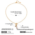 Freshwater Pearl Pendant Necklace Stainless Steel - JDN0303030-11