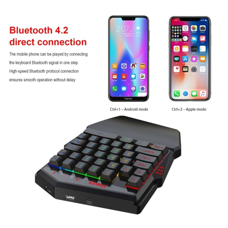 Gaming Keyboard Throne One Mouse Set - Black - electronic accessories