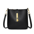 Genuine Leather Women’s Crossbody Bag - black