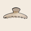 Geometric Claw Clip for Women - S2-Beige