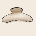 Geometric Claw Clip for Women - S3-Beige