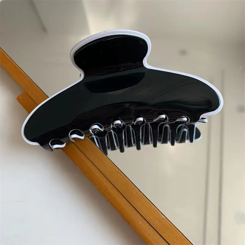 Geometric Claw Clip for Women - S3-Black