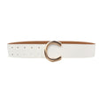 Geometric Horseshoebuckle Belt - white.