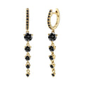 Geometric Personalized Long Earrings Women - Black Gold - electronic accessories