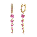 Geometric Personalized Long Earrings Women - Pink Gold - electronic accessories