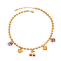 Gold Cherry Necklace - JDN0112052 - electronic accessories
