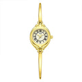 Gold Good-looking Thin Strap Quartz Watch - Shell Surface - electronic accessories