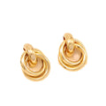 Gold High-grade Metal Toe Cap Guard Card Pair Combination Earrings - Norellé