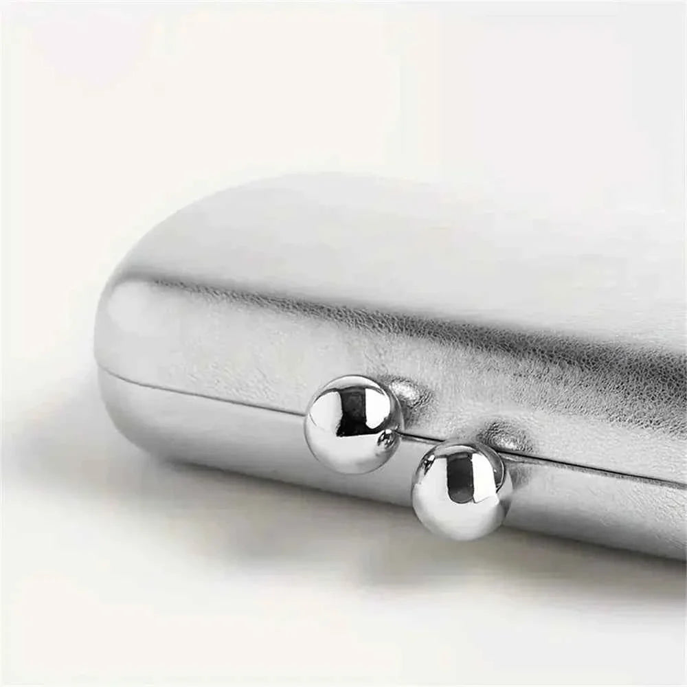 Gold Silver Pu Leather Women Handbag