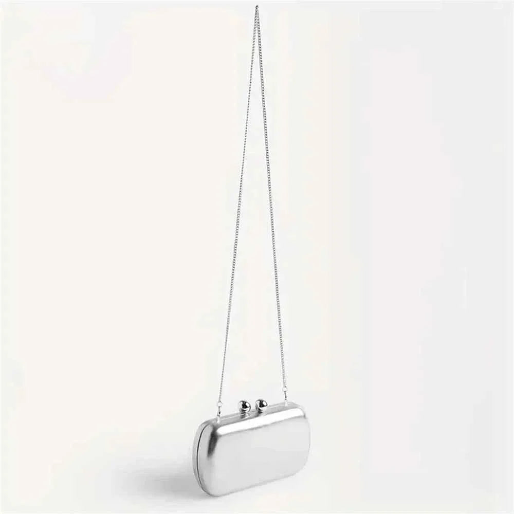 Gold Silver Pu Leather Women Handbag