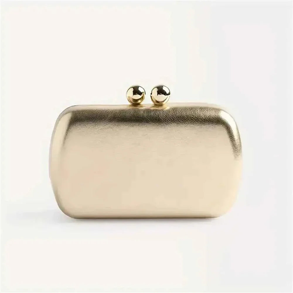 Gold Silver Pu Leather Women Handbag