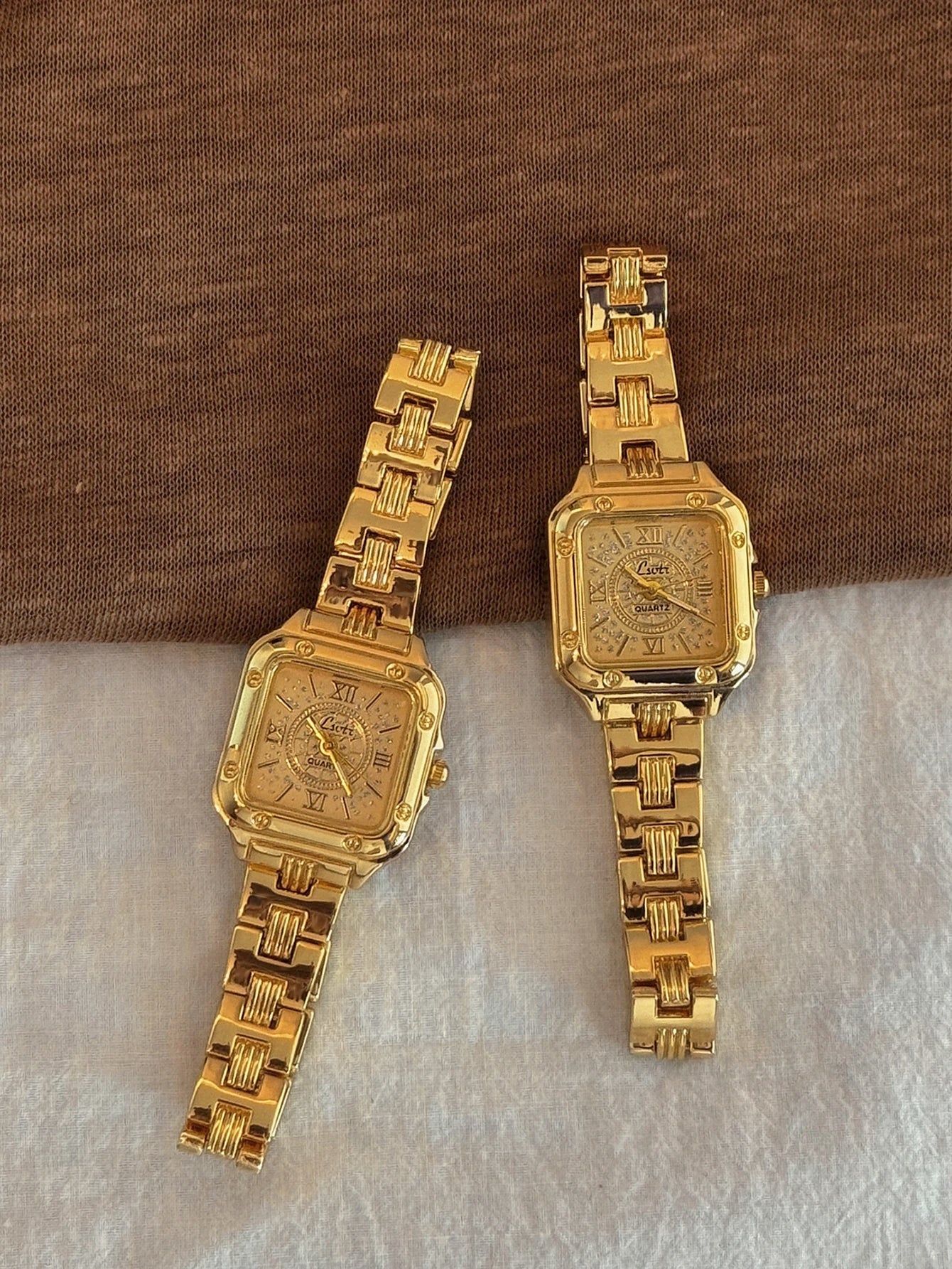 Gold Square Dial Women’s Watch