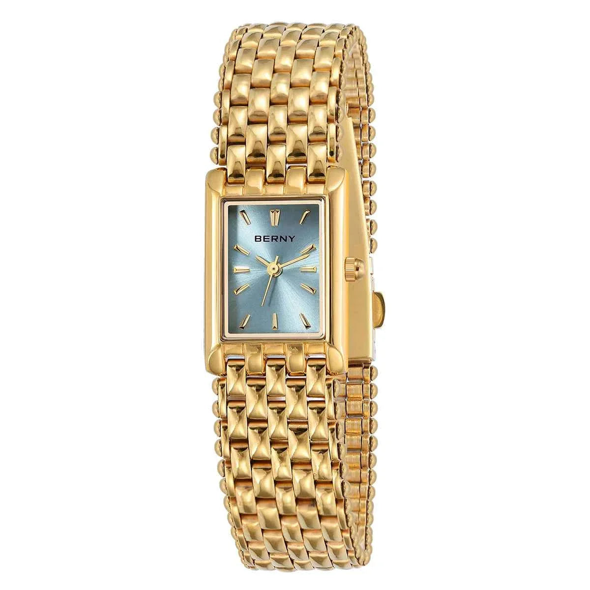Gold Watch Exquisite Square Casual Women Stainless Steel