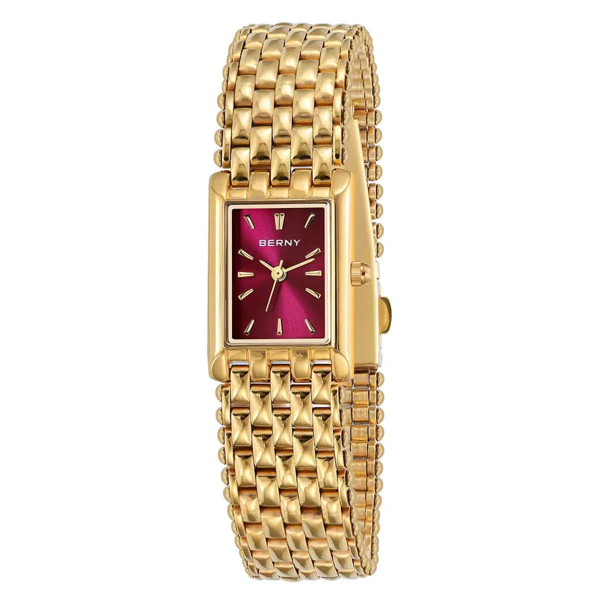 Gold Watch Exquisite Square Casual Women Stainless Steel