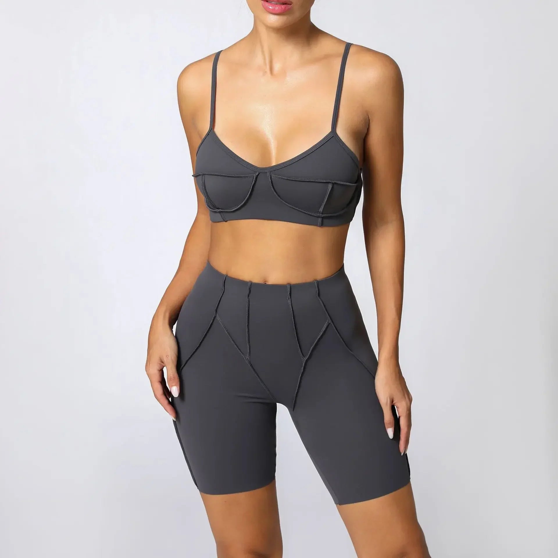 Gym Set Woman - Carbon Gray / S