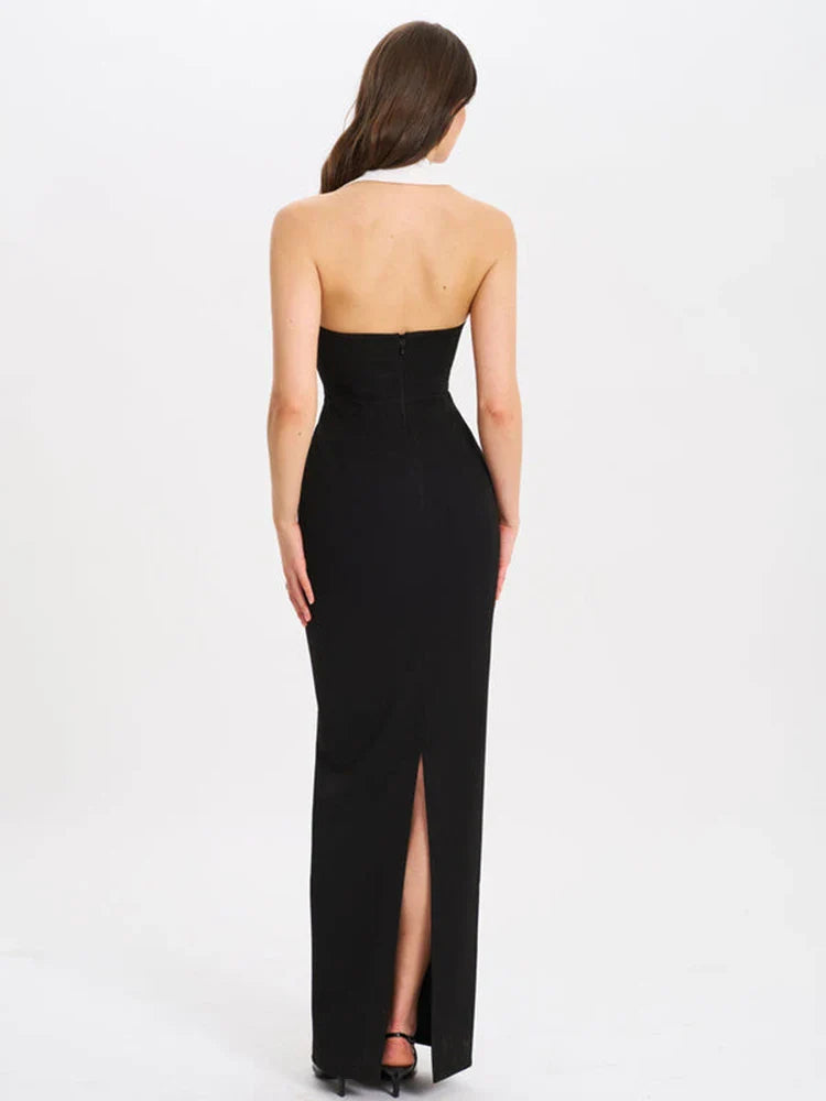 Halter Backless Maxi Dress For Women
