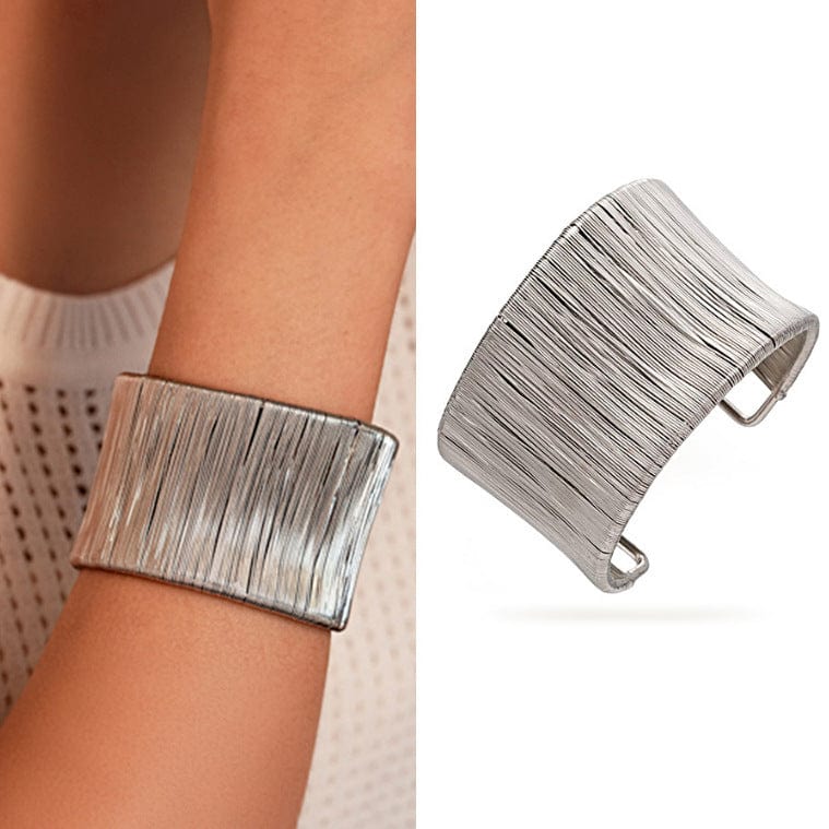 Handcrafted Gold-plated Geometric Cuff Bracelets - A - electronic accessories