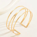 Handcrafted Gold-plated Geometric Cuff Bracelets - electronic accessories