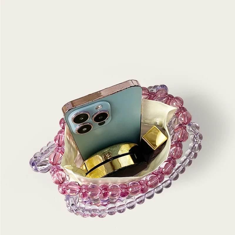 Handmade Beaded Woven Bucket Bag