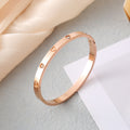 Heart-shaped Accessories Niche Buckle Diamond Stainless Steel Bracelet - Rose Gold - electronic accessories