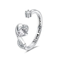 Heart-shaped Birthstone Women’s Ring Fashion - April White / Adjustable Opening - electronic accessories