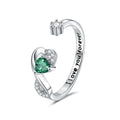 Heart-shaped Birthstone Women’s Ring Fashion - May Green / Adjustable Opening - electronic accessories