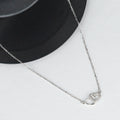 Heart-shaped Collarbone Necklace - White Gold Color / 925 Silver - electronic accessories