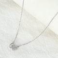 Heart-shaped Collarbone Necklace - White Gold Color / 925 Silver - electronic accessories