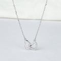 Heart-shaped Collarbone Necklace - White Gold Color / 925 Silver - electronic accessories