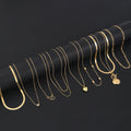 Heart Snake Bone Blade Necklace Suit 10 Pieces - Gold - electronic accessories