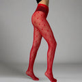 High Elastic Black Hollowed Lace Fishnet Patterned Tights for Women - Style 11 / Fit 40-60kg