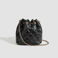 High-End Chain Bucket Bag - black