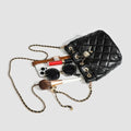 High-End Chain Bucket Bag - black