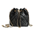 High-End Chain Bucket Bag - black