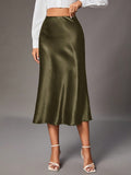 High-Grade Small Artificial Silk Skirt - Army Green / L - electronic accessories
