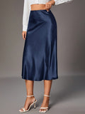 High-Grade Small Artificial Silk Skirt - Navy Blue / L - electronic accessories