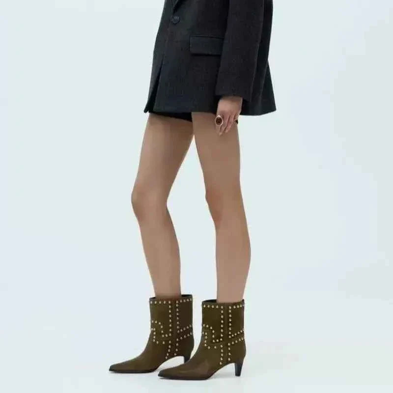 High Heel Pointed Loose Boots Women's