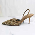 High Heeled Shoes Sequin Pearl Stiletto
