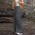 High Quality Cotton Linen Wide Leg Pants Women - Gray / One Size