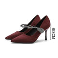 High Quality Pointed Toe Suede Design Women Pumps